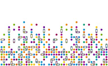 Renkli nokta pikseli modern kenar arkaplanı