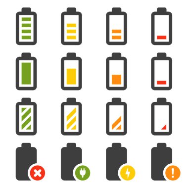 pil simgesi beyaz arkaplanda izole edildi