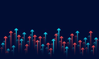 Soyut ok yönü. Teknoloji geçmişi. Yüksek hız. Yüksek teknoloji.