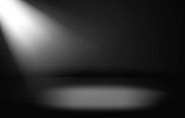 Işıklı siyah stüdyo arka planı