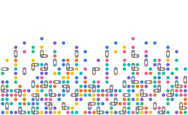 Renkli nokta pikseli modern kenar arkaplanı