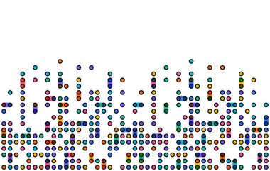 Renkli nokta pikseli modern kenar arkaplanı