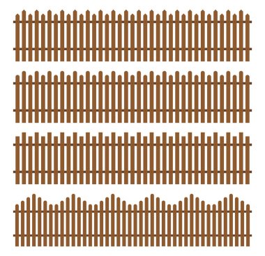 Tahta çit beyaz arkaplanda izole edildi
