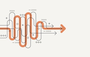 Soyut ok yönü. Teknoloji geçmişi. Yüksek hız. Yüksek teknoloji.
