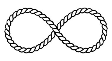 Beyaz arka plan üzerinde izole sonsuzluk simgesi