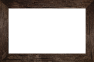 Ahşap resim çerçevesi beyaz arkaplanda izole edildi