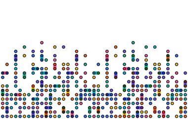 Renkli nokta pikseli modern kenar arkaplanı