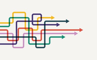 Soyut ok yönü. İş yatırımından başarıya. finansal veri grafiği stratejisi. Teknoloji geçmişi. Yüksek hız.