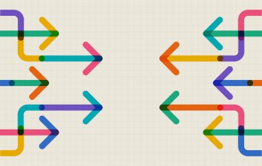 Soyut ok yönü. İş yatırımından başarıya. finansal veri grafiği stratejisi. Teknoloji geçmişi. Yüksek hız.