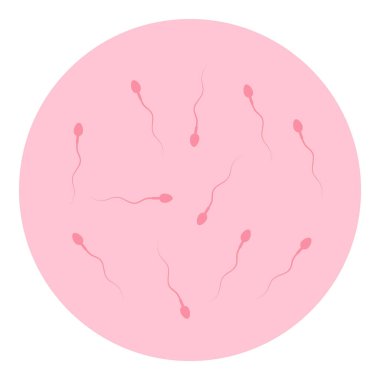 Düşük sperm sayısı simgesi izole edilmiş beyaz arkaplan