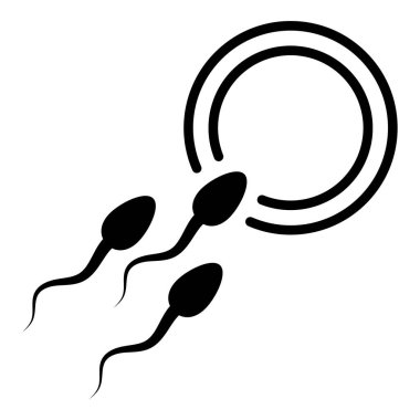 Erkek spermi dişi yumurta ikonunu döller.