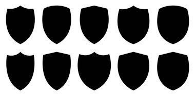 Beyaz arkaplanda kalkan simgesi izole edildi