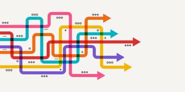 Soyut ok yönü. İş yatırımından başarıya. finansal veri grafiği stratejisi. Teknoloji geçmişi. Yüksek hız. 
