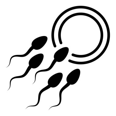 Erkek spermi dişi yumurta ikonunu döller.