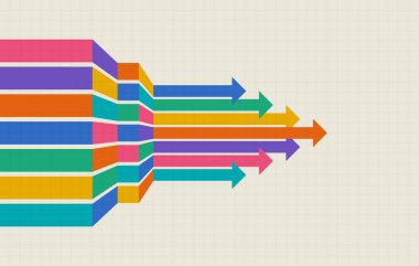 Soyut ok yönü. İş yatırımından başarıya. finansal veri grafiği stratejisi. Teknoloji geçmişi. Yüksek hız.