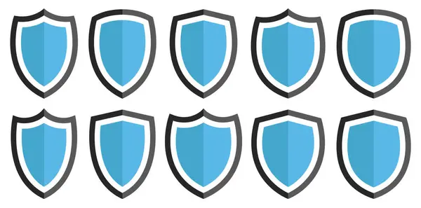 Beyaz arkaplanda kalkan simgesi izole edildi