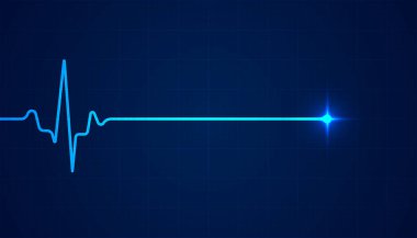 Acil durum ekokardiyografi. Kırmızı kalp atışı. Kalp atışı. Elektrokardiyogram