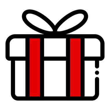 Beyaz arkaplanda hediye kutusu simgesi izole edildi