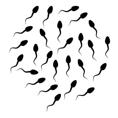 Normal sperm sayısı simgesi izole edilmiş beyaz arkaplan