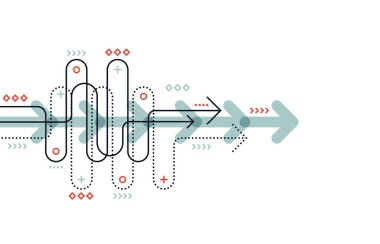 Soyut ok yönü. Teknoloji geçmişi. Yüksek hız. Yüksek teknoloji.