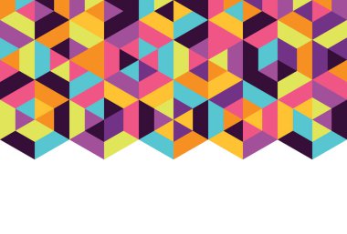 Renkli geometrik soyut arkaplan. Duvar kağıdı, afiş, sunum, arkaplan şablonu