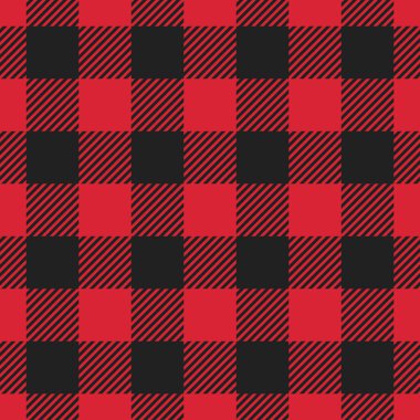 Kırmızı ve Siyah Ekoseli Kalıp Tasarımı