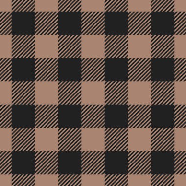 Kahverengi ve Siyah Kareli Kalıp Tasarımı