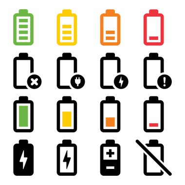 pil simgesi beyaz arkaplanda izole edildi
