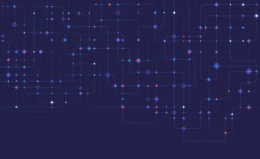 Devre çizgileri ve noktaları birleştir. Ağ teknolojisi ve Bağlantı kavramı. Yerel ağ düğümleri bağlantıları