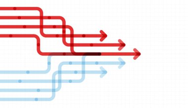 Soyut ok yönü. İş yatırımından başarıya. finansal veri grafiği stratejisi. Teknoloji geçmişi. Yüksek hız.