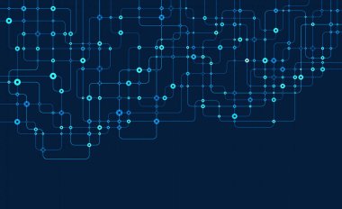 Devre çizgileri ve noktaları birleştir. Ağ teknolojisi ve Bağlantı kavramı. Yerel ağ düğümleri bağlantıları