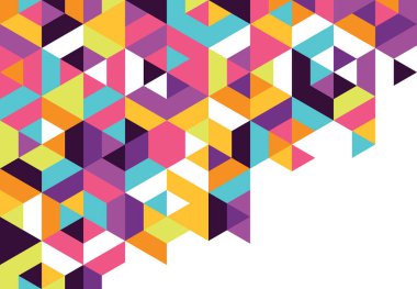 Renkli geometrik soyut arkaplan. Duvar kağıdı, afiş, sunum, arkaplan şablonu