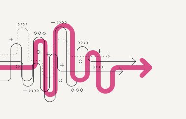 Soyut ok yönü. Teknoloji geçmişi. Yüksek hız. Yüksek teknoloji.