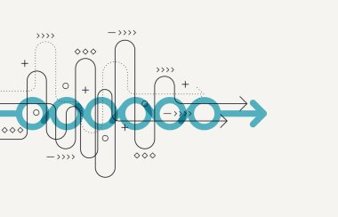 Soyut ok yönü. Teknoloji geçmişi. Yüksek hız. Yüksek teknoloji.