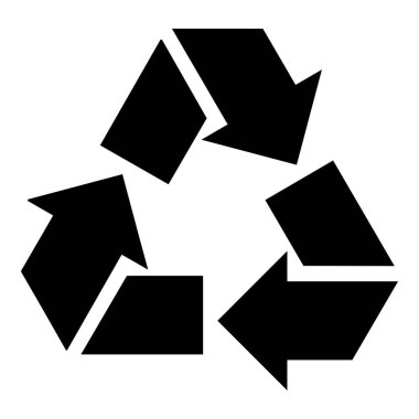 geri dönüşüm simgesi beyaz zemin üzerine