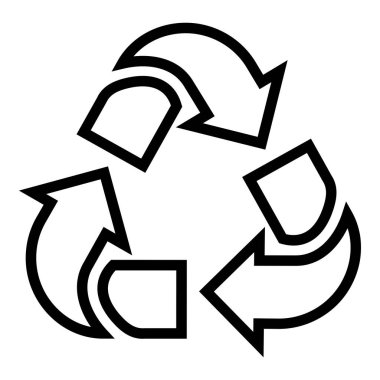 geri dönüşüm simgesi beyaz zemin üzerine