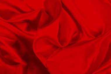 Dalgalı kırmızı ipek kumaş arkaplan