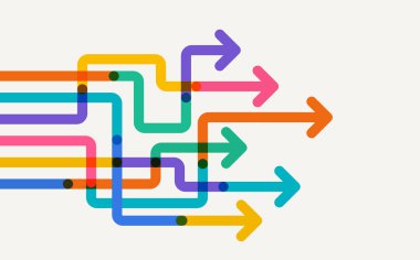 Soyut ok yönü. İş yatırımından başarıya. finansal veri grafiği stratejisi. Teknoloji geçmişi. Yüksek hız.