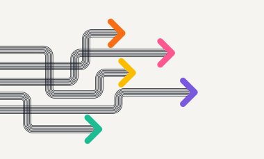 Soyut ok yönü. İş yatırımından başarıya. finansal veri grafiği stratejisi. Teknoloji geçmişi. Yüksek hız.