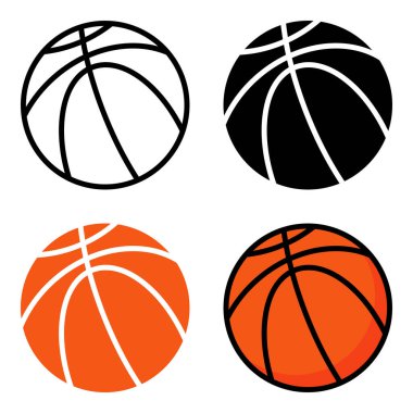 Basketbol Topu Düz Tasarım