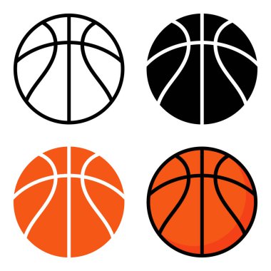 Basketbol Topu Düz Tasarım