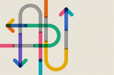 Soyut ok yönü. İş yatırımından başarıya. finansal veri grafiği stratejisi. Teknoloji geçmişi. Yüksek hız.