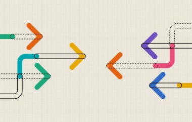 Soyut ok yönü. İş yatırımından başarıya. finansal veri grafiği stratejisi. Teknoloji geçmişi. Yüksek hız.