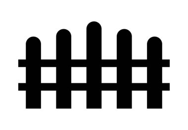 Beyaz arkaplanda siyah çit silueti izole edildi 