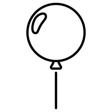 Beyaz arkaplanda balon simgesi izole edildi