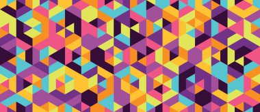 Renkli geometrik soyut arkaplan. Duvar kağıdı, afiş, sunum, arkaplan şablonu