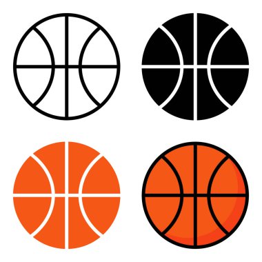 Basketbol Topu Düz Tasarım