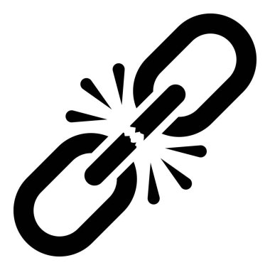 Beyaz arka plan üzerinde izole zincir simgesi