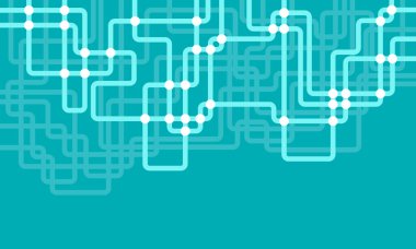 Devre çizgileri ve noktaları birleştir. Ağ teknolojisi ve Bağlantı kavramı. Yerel ağ düğümleri bağlantıları