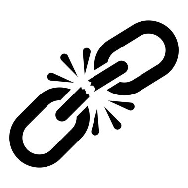 Beyaz arka plan üzerinde izole zincir simgesi